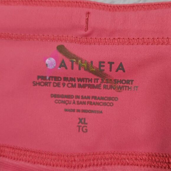 Athleta printed run with it 3.5 in short women's XL Pink Purple Painted Energy C - Picture 5 of 12